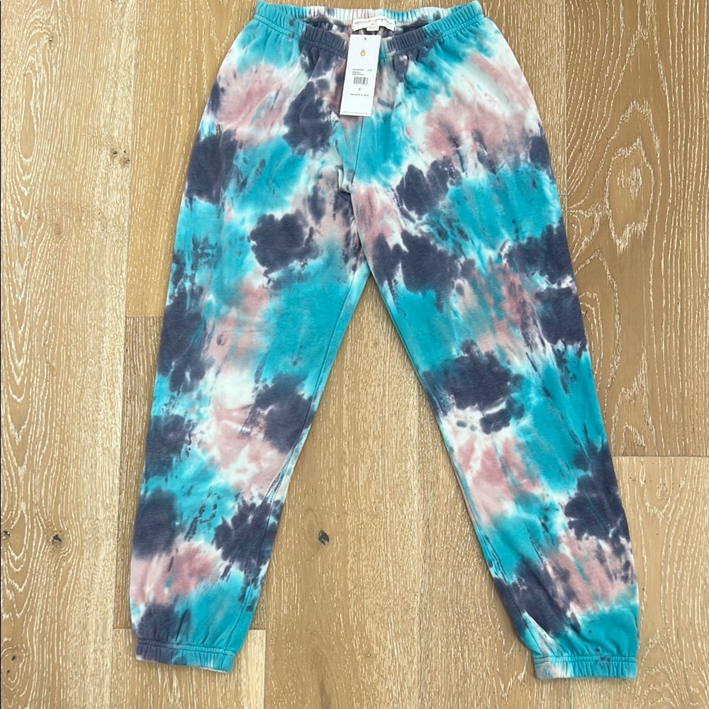 Spiritual Gangster Blue and Pink Tie-Dye Sweatpants
